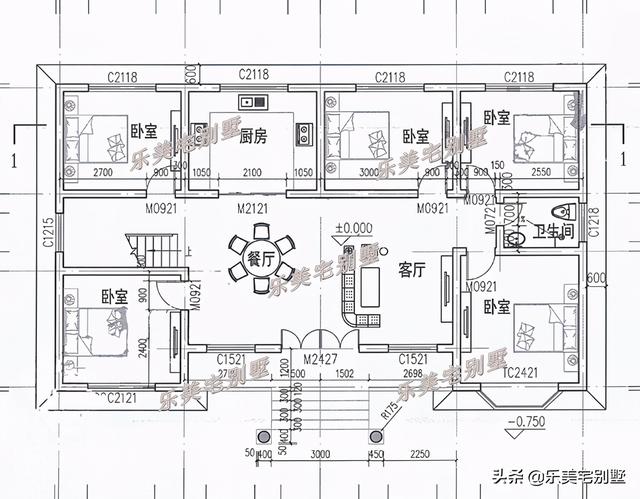 农村一层小别墅，农村小别墅一层平房图（低至13万的造价起建,最适合住家养老）