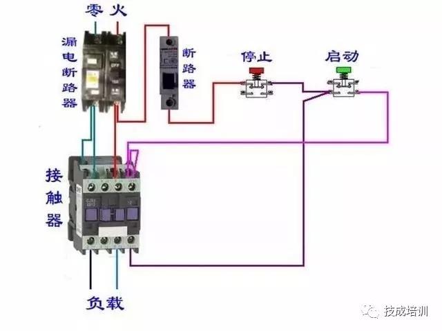 回路开关接线图，断路器接触器控制回路线路图（电工必备，电路图与接线图大全）