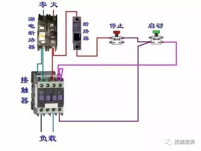 回路开关接线图，断路器接触器控制回路线路图（电工必备，电路图与接线图大全）