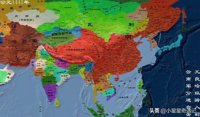 明朝版图全图超清版大图，全方位展示明朝疆土变化地图