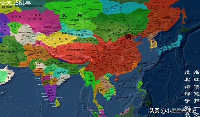 明朝版图全图超清版大图，全方位展示明朝疆土变化地图