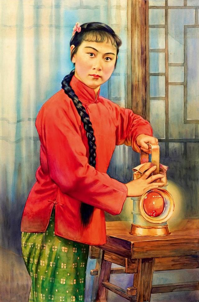 李铁梅是现代京剧红灯记的人物吗，红色画卷两幅现代京剧红灯记中的李铁梅画像