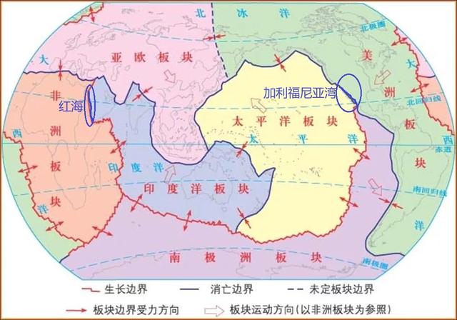 加利福尼亚地图，红海和东非大裂谷地图（美国加州中央谷地）