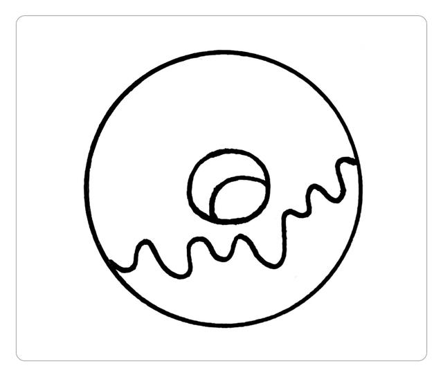 甜甜圈简笔画大全可爱的，简单可爱的甜甜圈简笔画