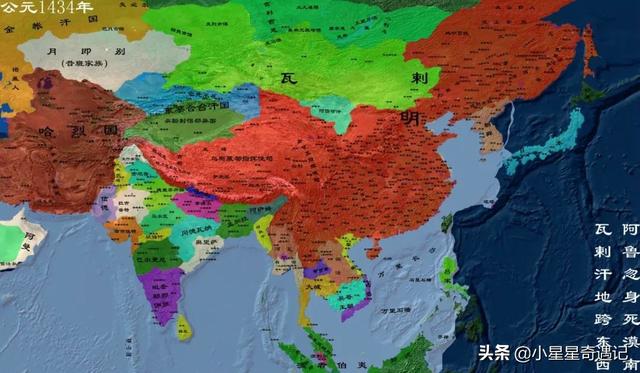 明朝版图全图超清版大图，全方位展示明朝疆土变化地图