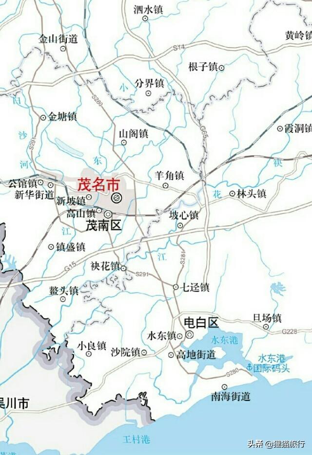 广东省阳江市地图，湛江茂名阳江城建对比（中国旅游地图揽胜-广东阳江）