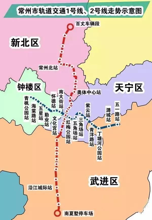 常州地铁规划14条地铁线路，常州将开通一条新地铁
