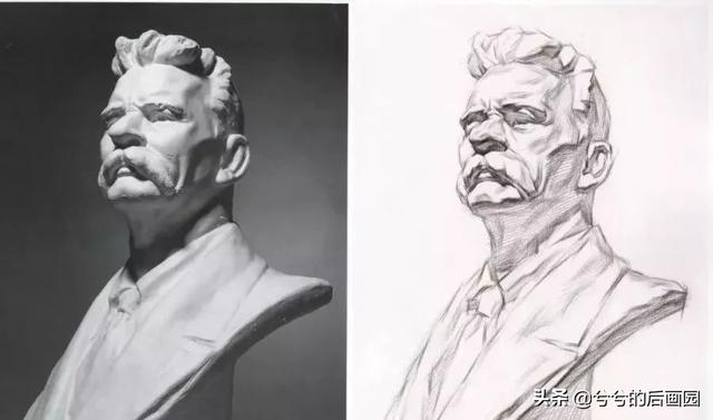 素描石膏头像4个阶段，常见石膏素描头像