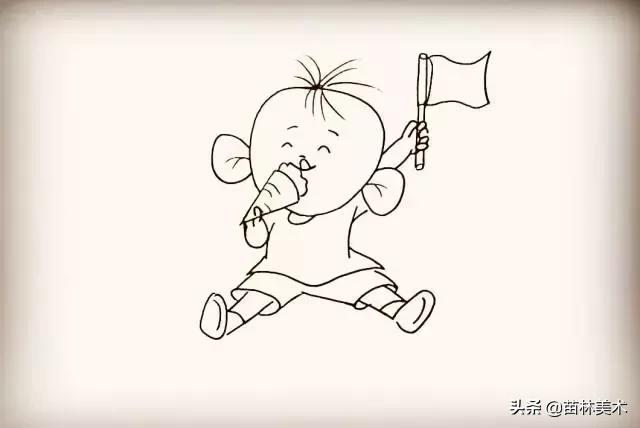 简笔画入门10张，一组零基础学员荷花简笔画作品