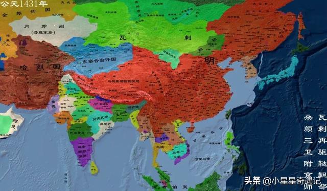 明朝版图全图超清版大图，全方位展示明朝疆土变化地图