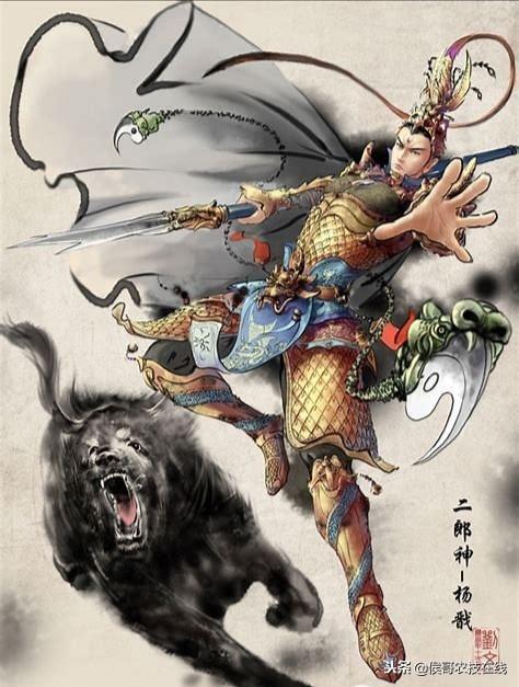 二郎神雪山救母，杨二郎劈山救母