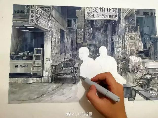 马克笔画画大师作品，他用马克笔画出了不一样的重庆