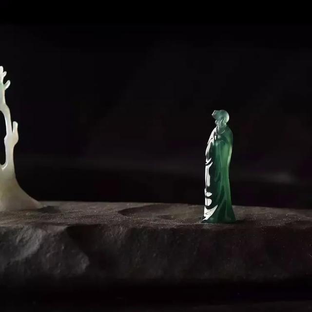 当水墨邂逅玉雕美出了一种境界，禅意玉雕美得令人窒息
