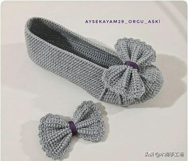 钩鞋子教程从头到尾纯色，像我这样手工钩编一双