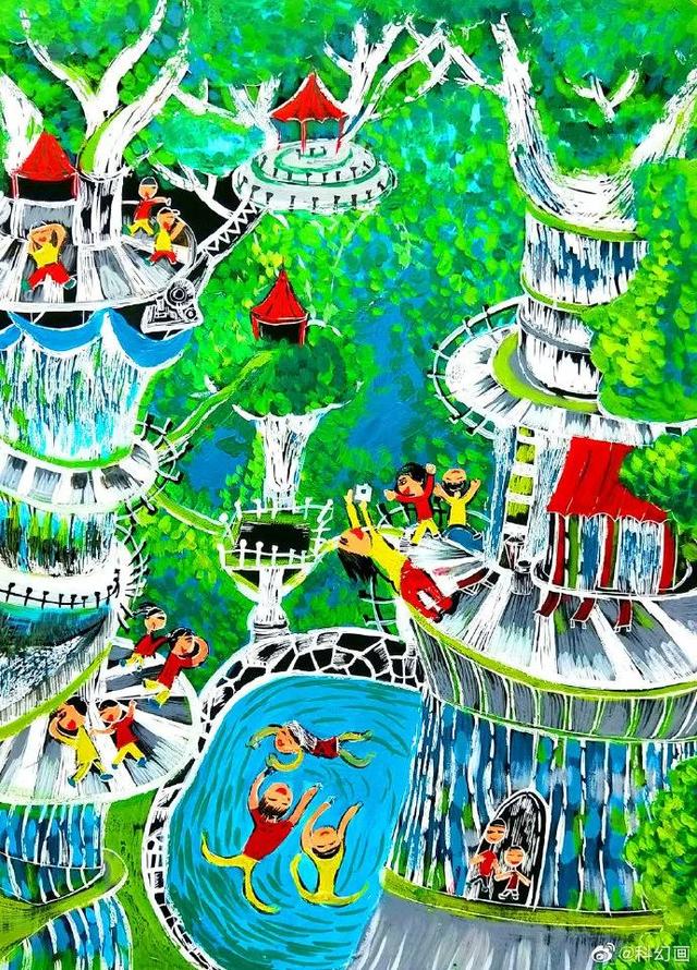 儿童科幻画图片大全，超全超经典科幻画（少年儿童科幻画大赛作品优秀）