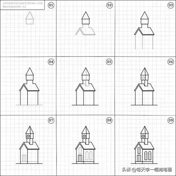一张简单又漂亮的画，漂亮又简单的简笔画教程（简单又好看的线条画#一支笔画出你的世界）