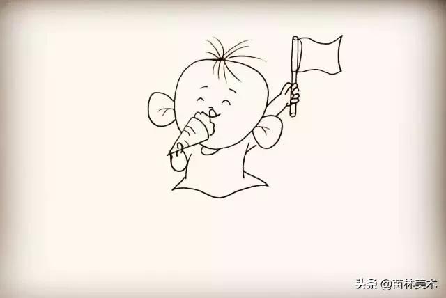 简笔画入门10张，一组零基础学员荷花简笔画作品