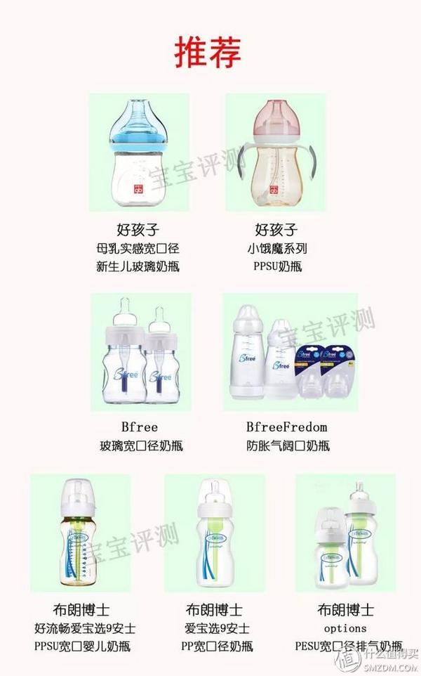 什么牌子的奶瓶最好，什么牌子的奶瓶奶嘴好（哪款更仿母乳、防胀气、易清洗）