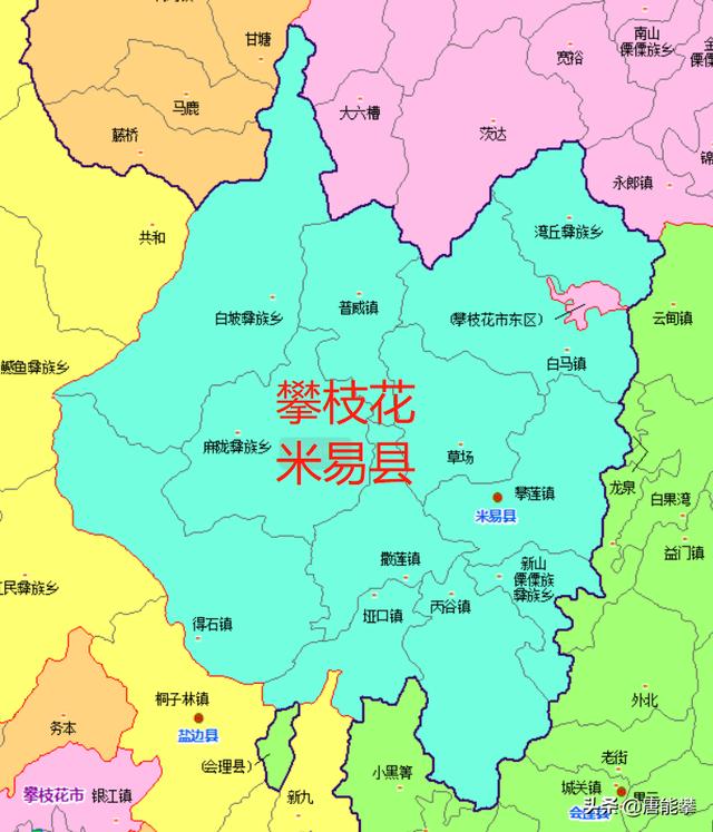 攀枝花3区2县44乡镇人口，攀枝花地区各县人口