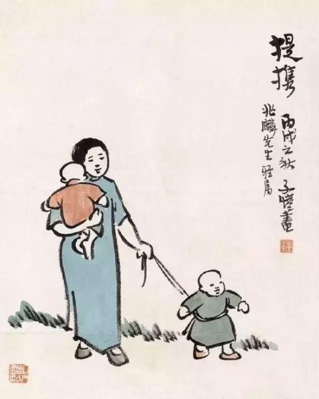 丰子恺漫画全集，丰子恺最著名的十幅漫画图（丰子恺100幅漫画处处是真）