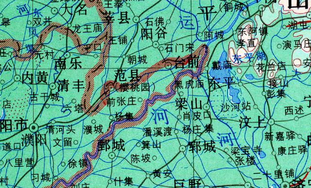 山东河南交界处，明清对峙地图（是怎样从小县变为大县的）