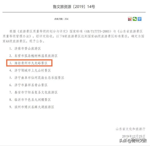 青州九龙峪景区简介，喜讯九龙峪景区成功创建为国家4A级景区
