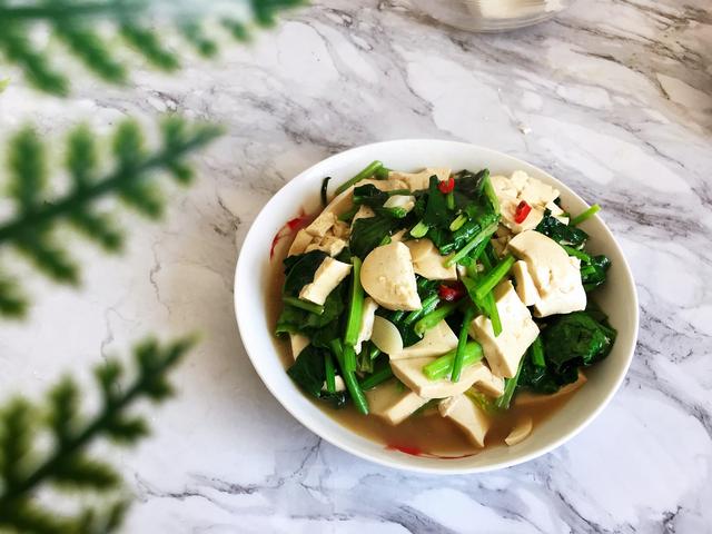 菠菜的17种家常做法，1块5的豆腐4毛的菠菜