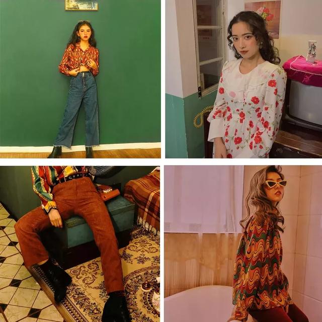 很流行的轻复古女装照着穿就够美，复古女人味搭配示范