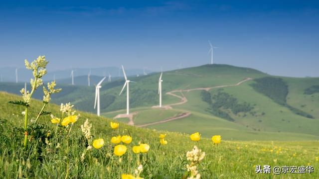 承德坝上草原全景，承德如画美景丰宁坝上草原