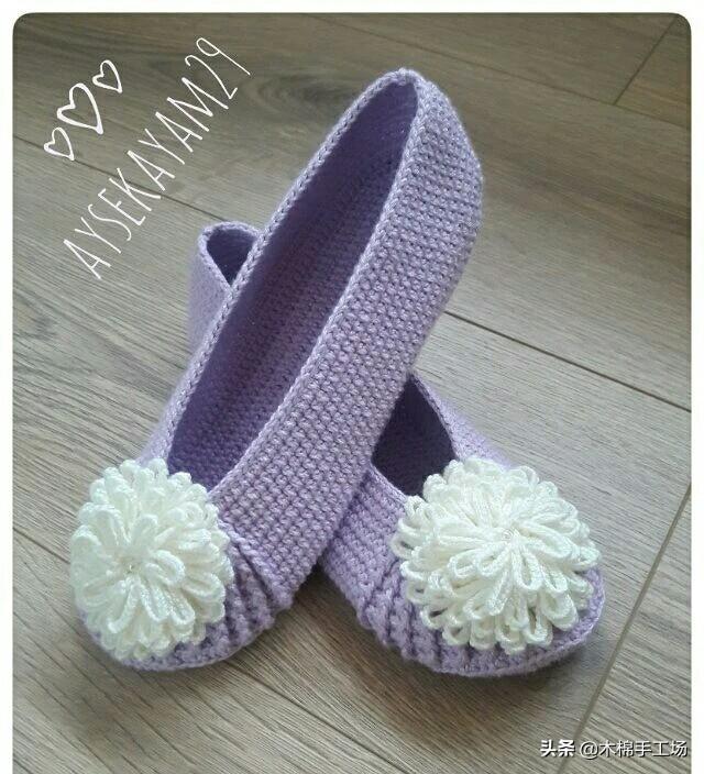钩鞋子教程从头到尾纯色，像我这样手工钩编一双