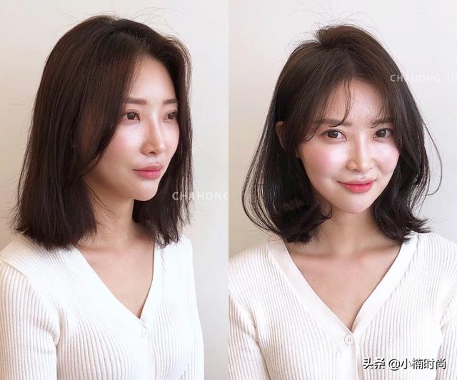 中碎发发型图片女，中短碎发发型裁剪图