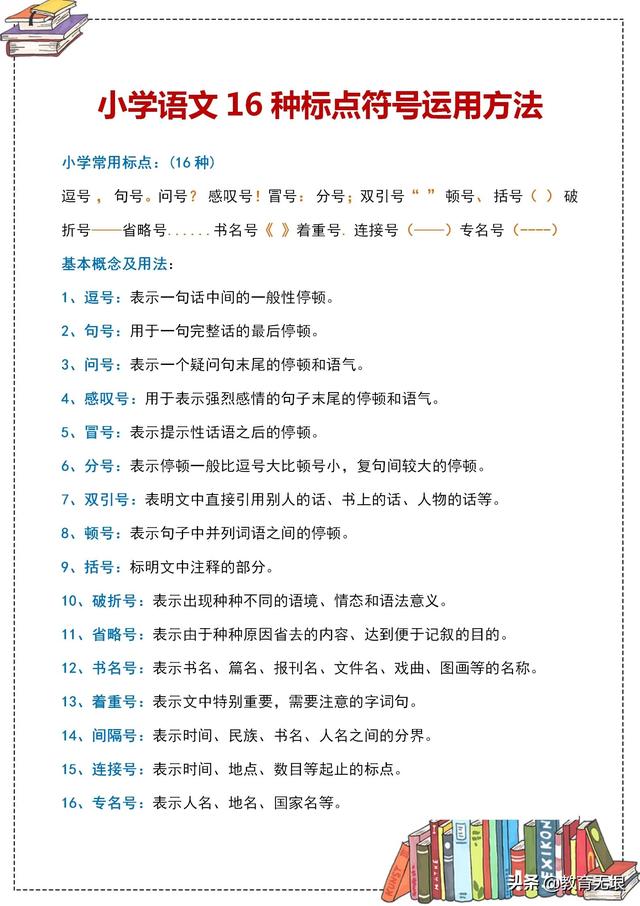 标点符号的用法口诀，小学语文标点符号的用法口诀（小学语文标点符号的用法口诀）