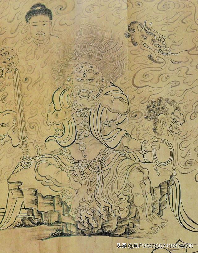 吴道子现存画作，吴道子存世的罕见作品地狱变相图送子天王图