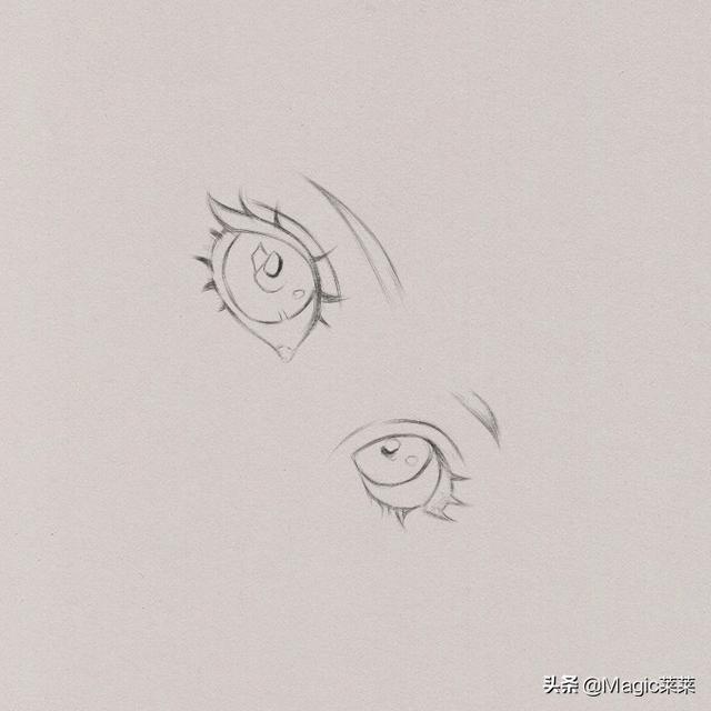 动漫人物手绘教程画真实眼睛，教你女生眼睛画法步骤