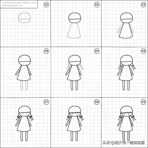 一张简单又漂亮的画，漂亮又简单的简笔画教程（简单又好看的线条画#一支笔画出你的世界）