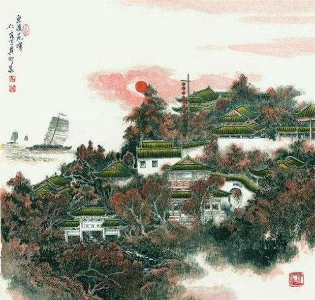 苏州园林简笔画，国画里的苏州园林（苏州园林国画全景图简笔画）