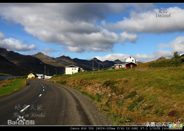 冰岛的地理位置以及邻国，北大西洋中的一个岛国