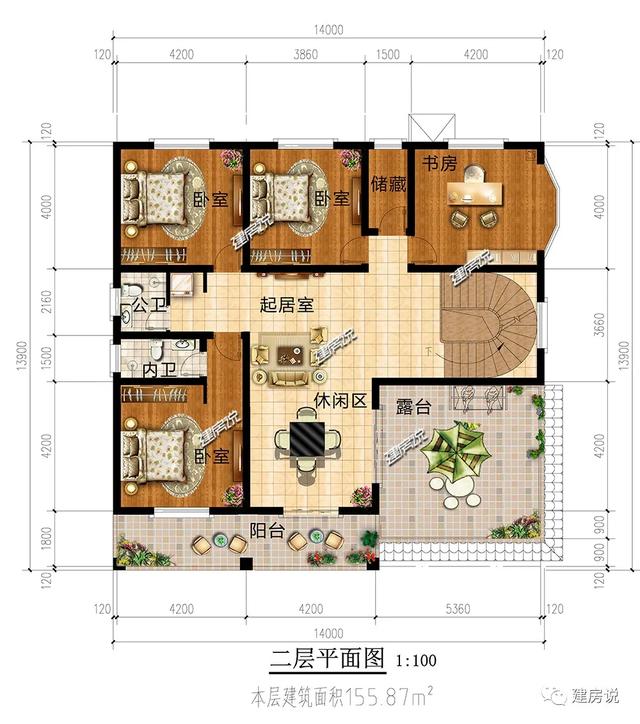简洁大气实用二层别墅，20×12米二层现代别墅
