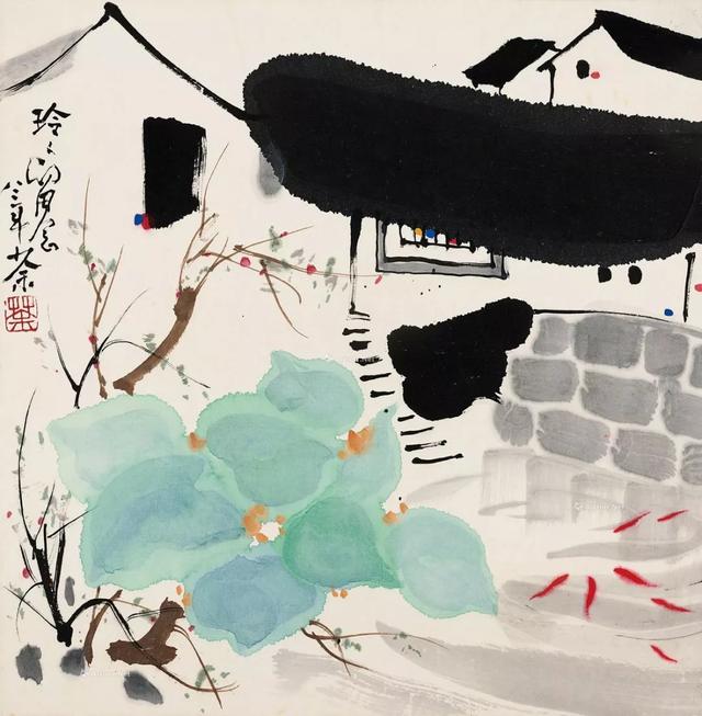 吴冠中江南水乡水墨画，江南水乡吴冠中水墨画（吴冠中笔下的别样江南）