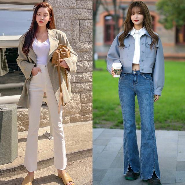 今年春天喇叭裤怎么穿才时髦，今年“封神”的喇叭裤更香