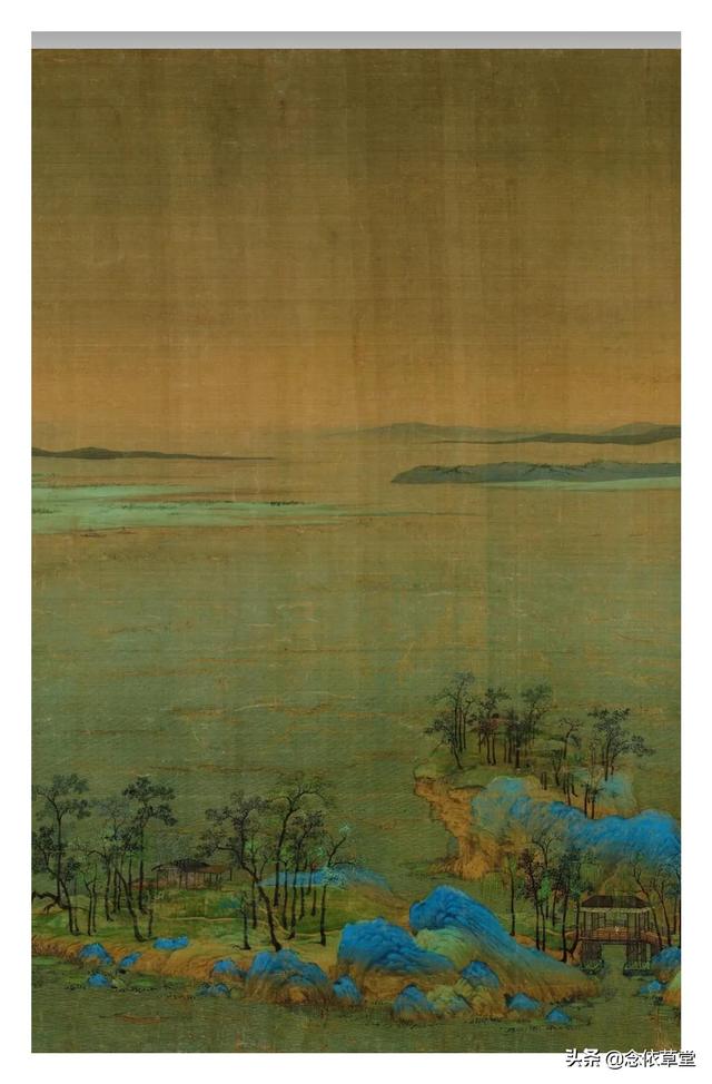 王希孟千里江山图，千里江山图王希孟的传世名作（王希孟《千里江山图》）