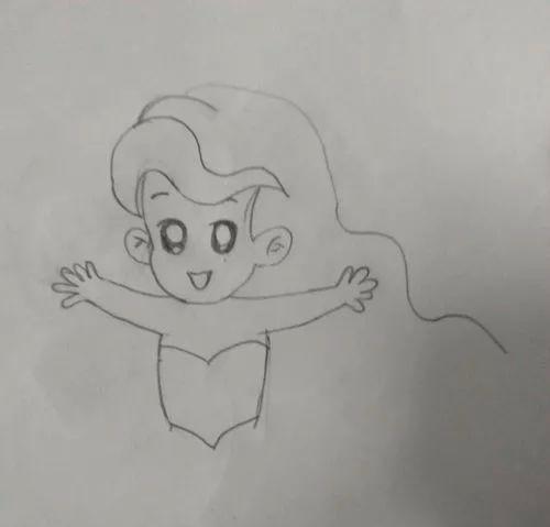 小美人鱼怎么画，美人鱼简笔画教程简单好看（简简单单，教你画一个美人鱼）