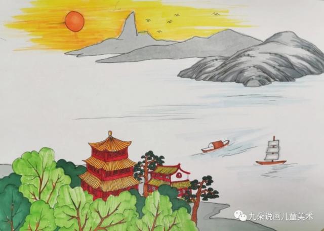 稚子弄冰诗配画，古诗配画简单1分钟搞定（打油诗配画，太有趣啦）