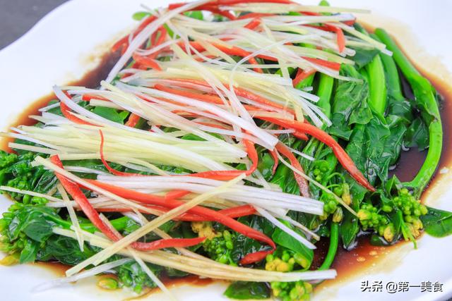 白灼菜心家常菜做法，非常简单易学的一道菜