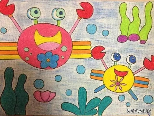 1一3岁宝宝学画画,大一班的小朋友学画画