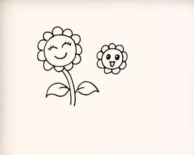 怎么画向日葵简笔画步骤图，植物简笔画教程