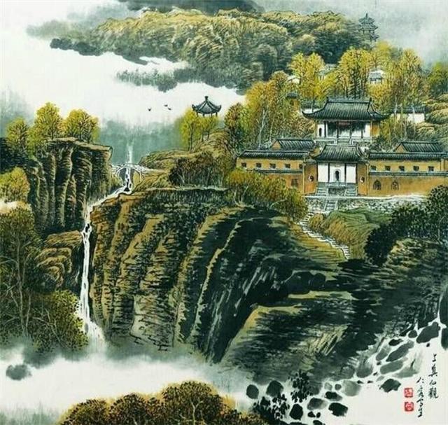 苏州园林简笔画，国画里的苏州园林（苏州园林国画全景图简笔画）