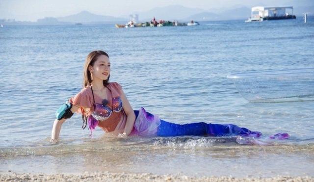 郎朗小嬌妻吉娜現身綜藝！在海中cos「美人魚」，這顏值能出道了 娛樂八卦吃瓜 第4张