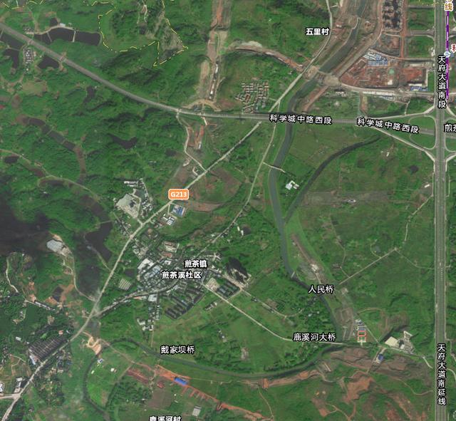 四川天府新区区域图，天府新区直管区原12镇卫星图像赏析