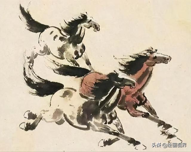 徐悲鸿画的八个骏马，徐悲鸿画了8匹马